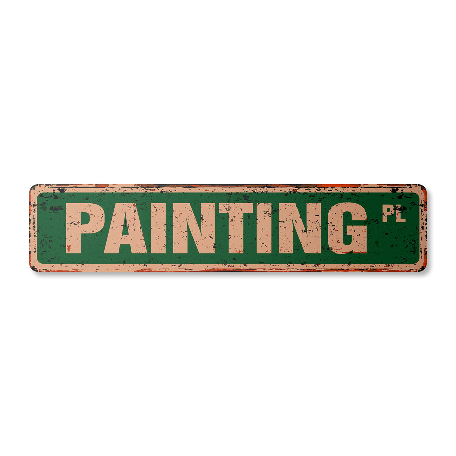 PAINTING Vintage Street Sign Metal Plastic painter artist house artwork supplies