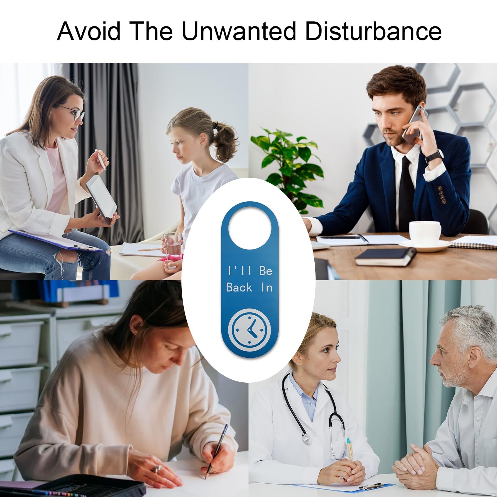 20 PCS Door Hanger Sign Double Sided Do Not Disturb Please Knock Office Room