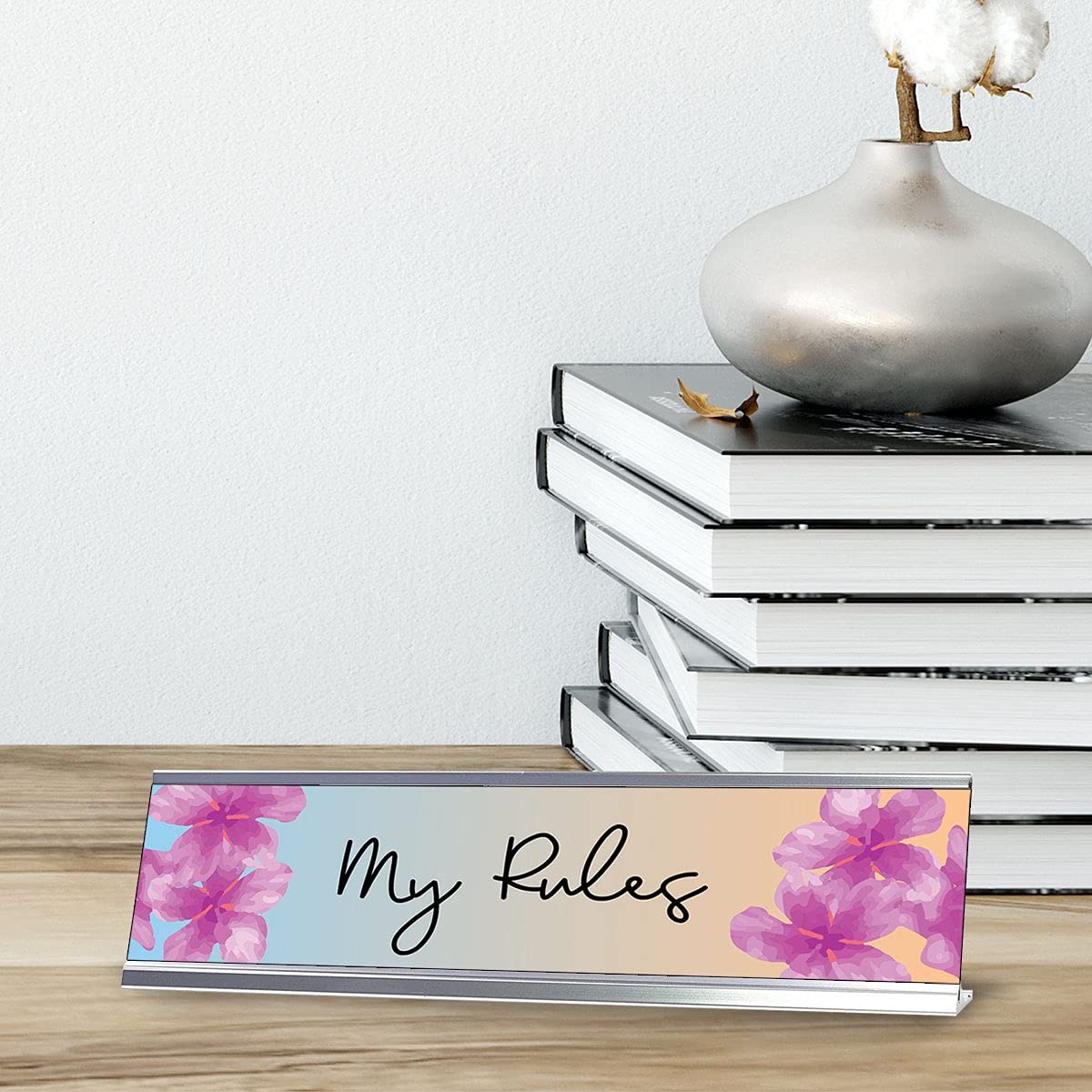 My Rules, Designer Office Gift Desk Sign (2 x 8″)