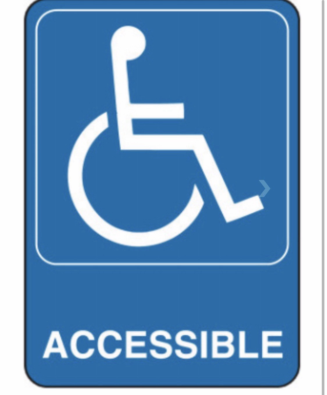 Lot Of 2 Hillman 841780 5”x7” Self Adhesive Handicap Signs New
