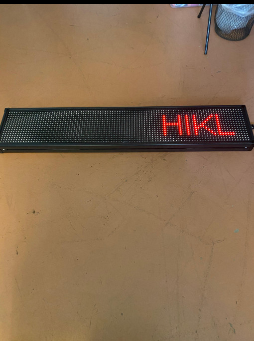 40″ x 8″ LED Message Scrolling Sign 7-color Programmable GRB Advertising Board