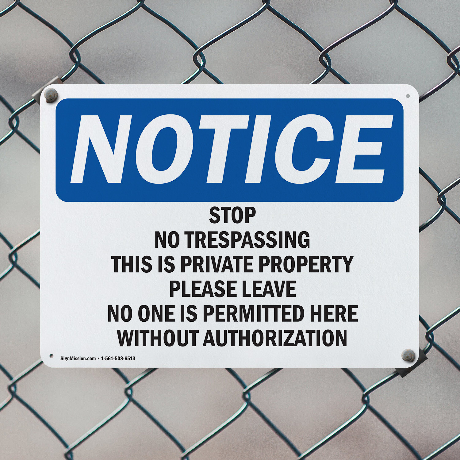 (2 Pack) Stop No Trespassing This Is Private Property OSHA Notice Sign Decal