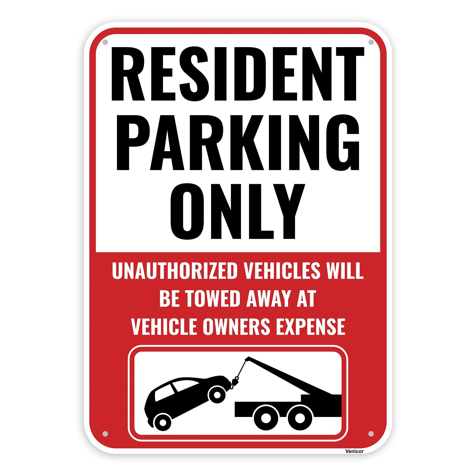 Resident Parking Sign Private Tenant Parking Only Aluminum 14×10 Inch 1 PCS