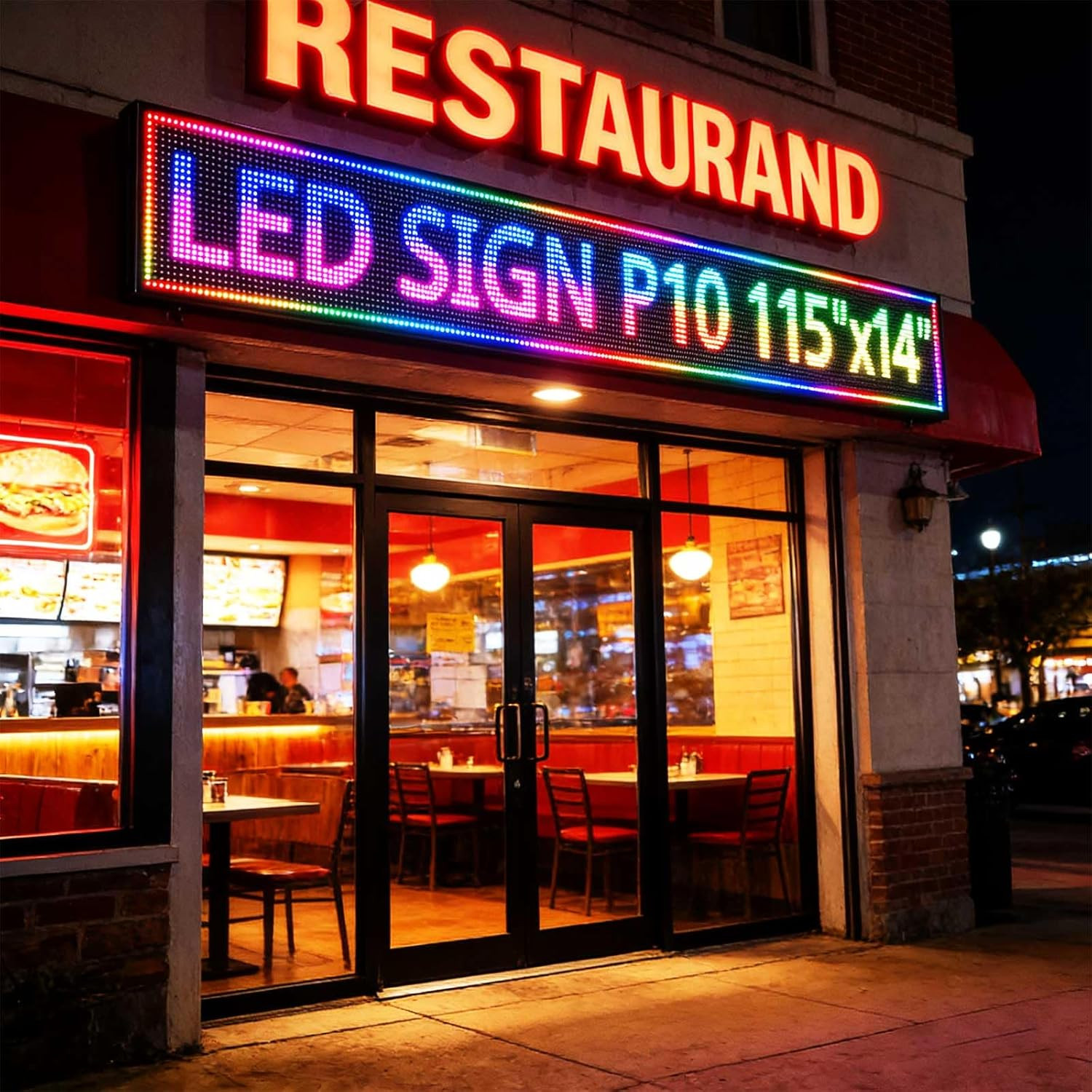 Programmable Scrolling Led Signs, Digital Display Screen Outdoor Waterproof, Ope