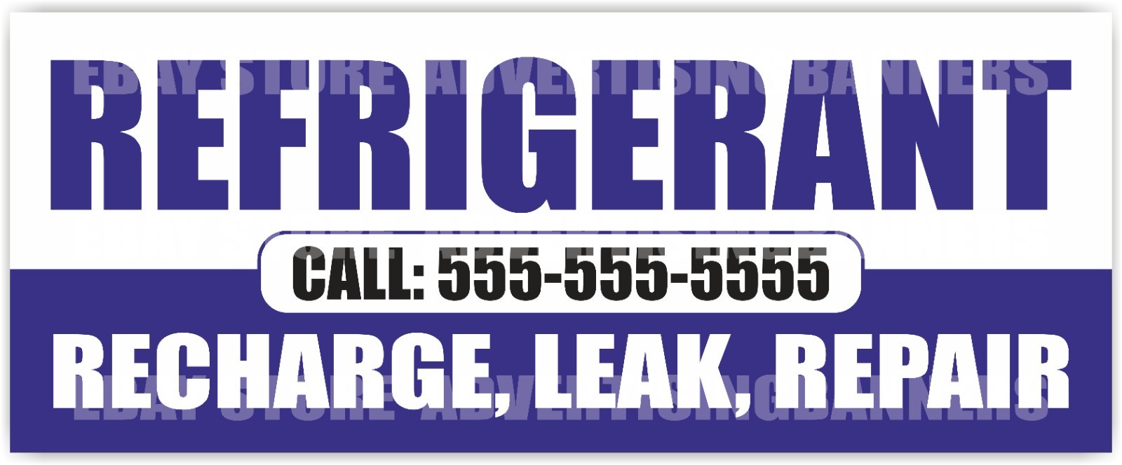 REFRIGERANT Advertising Banner Vinyl Mesh Sign Recharge Leak Repair Custom Phone