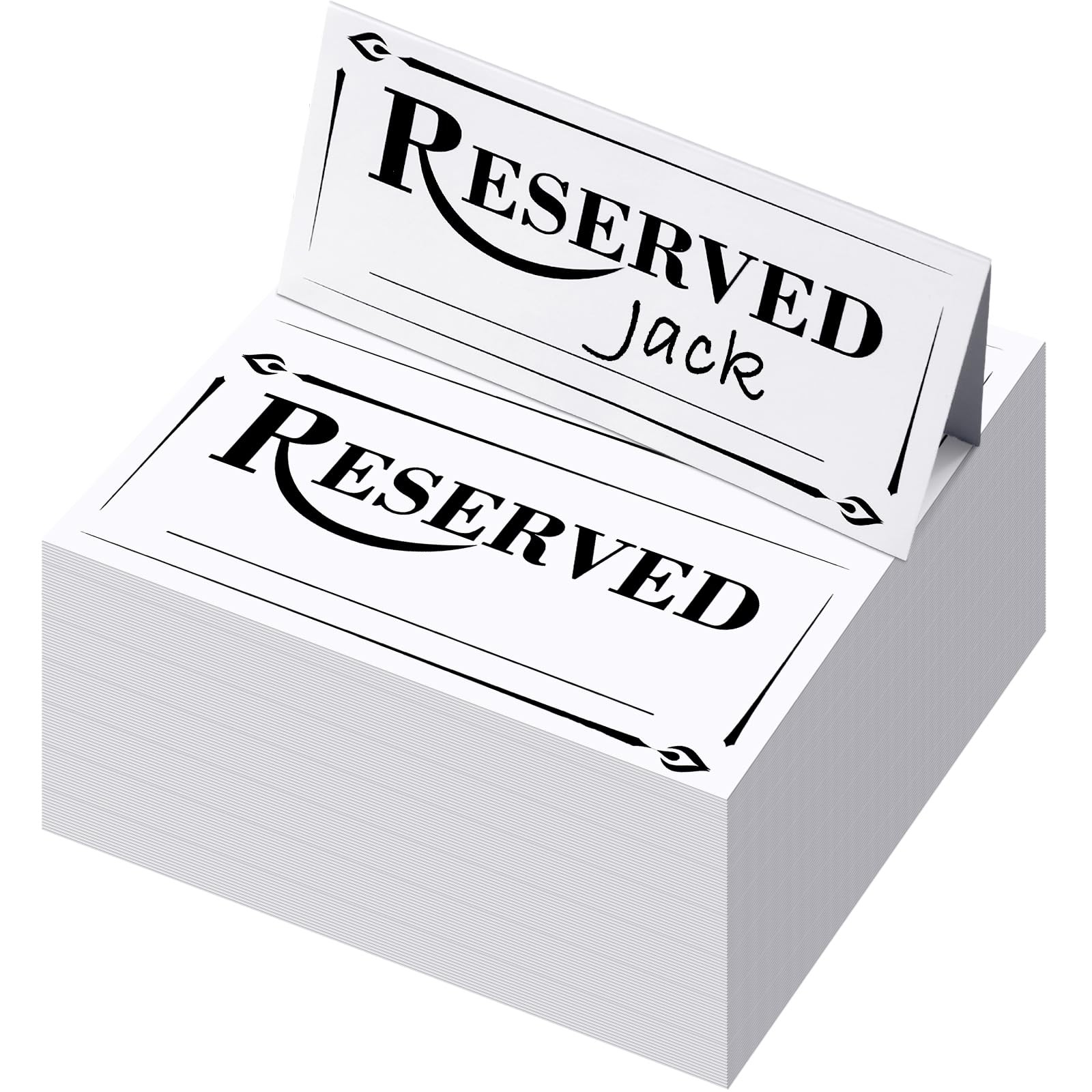 300 Pcs Paper Table Reserved Sign with Name Line Reserved Seating Signs Bulk …
