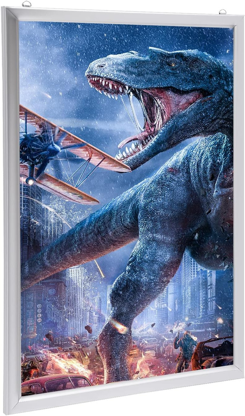 Angelcitycc 24 X 36 Inch LED Movie Poster Frame Home Theater Wall Mounted Advert