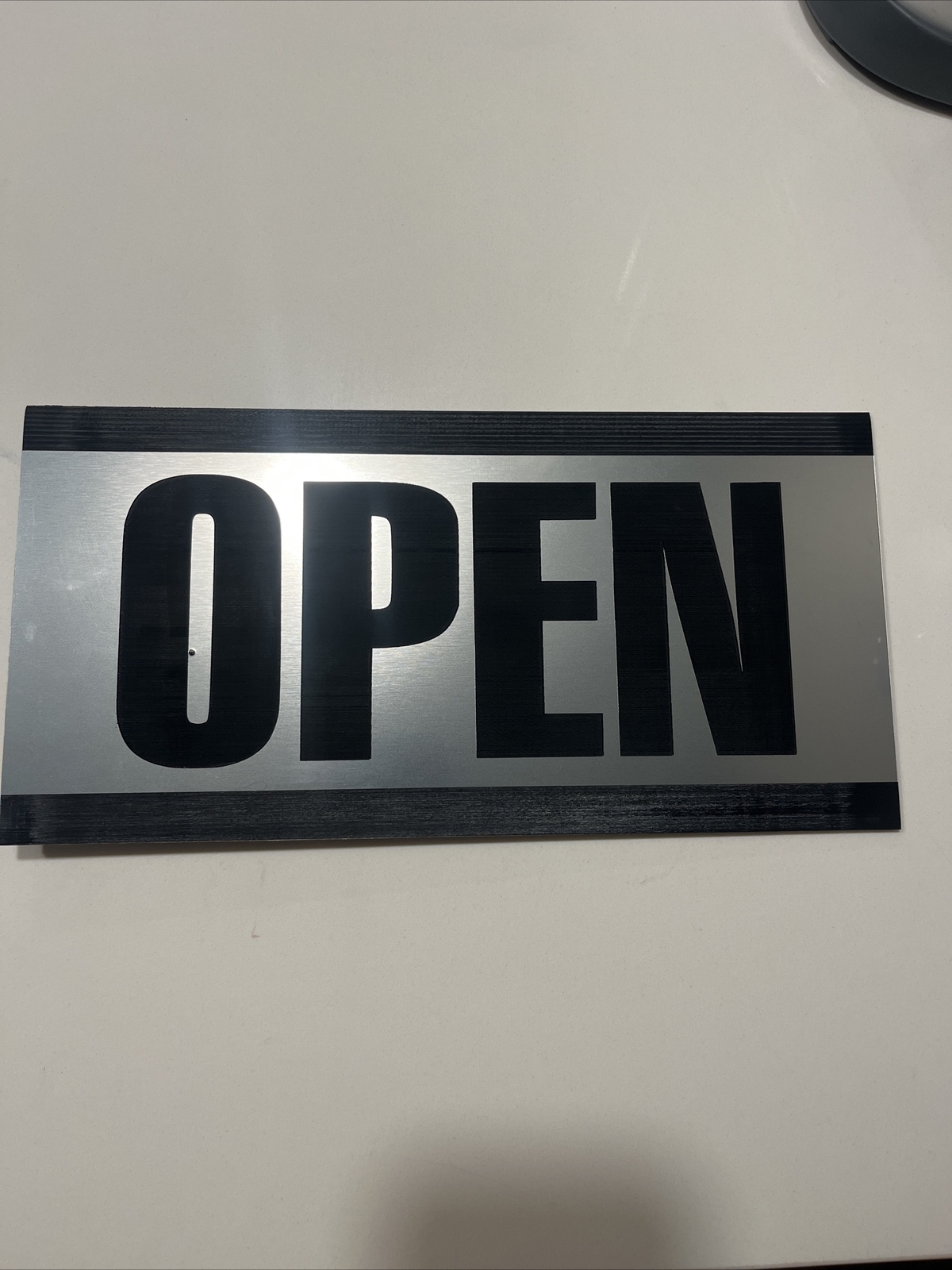 Business Hours & Open Closed Sign with Clock – Ideal for Stores & Restaurants