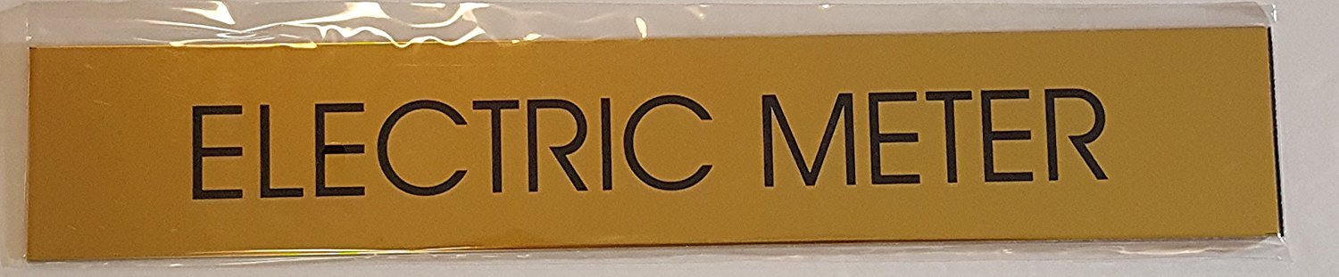 ELECTRIC METER ROOM SIGN (GOLD ALUMINUM)