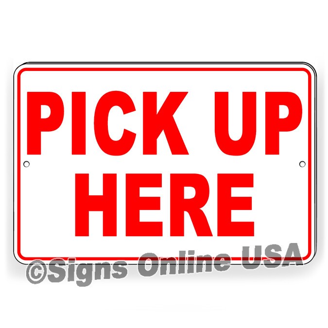 Pick Up Orders Here Metal Sign / Magnetic Sign / Decal restaurant signs
