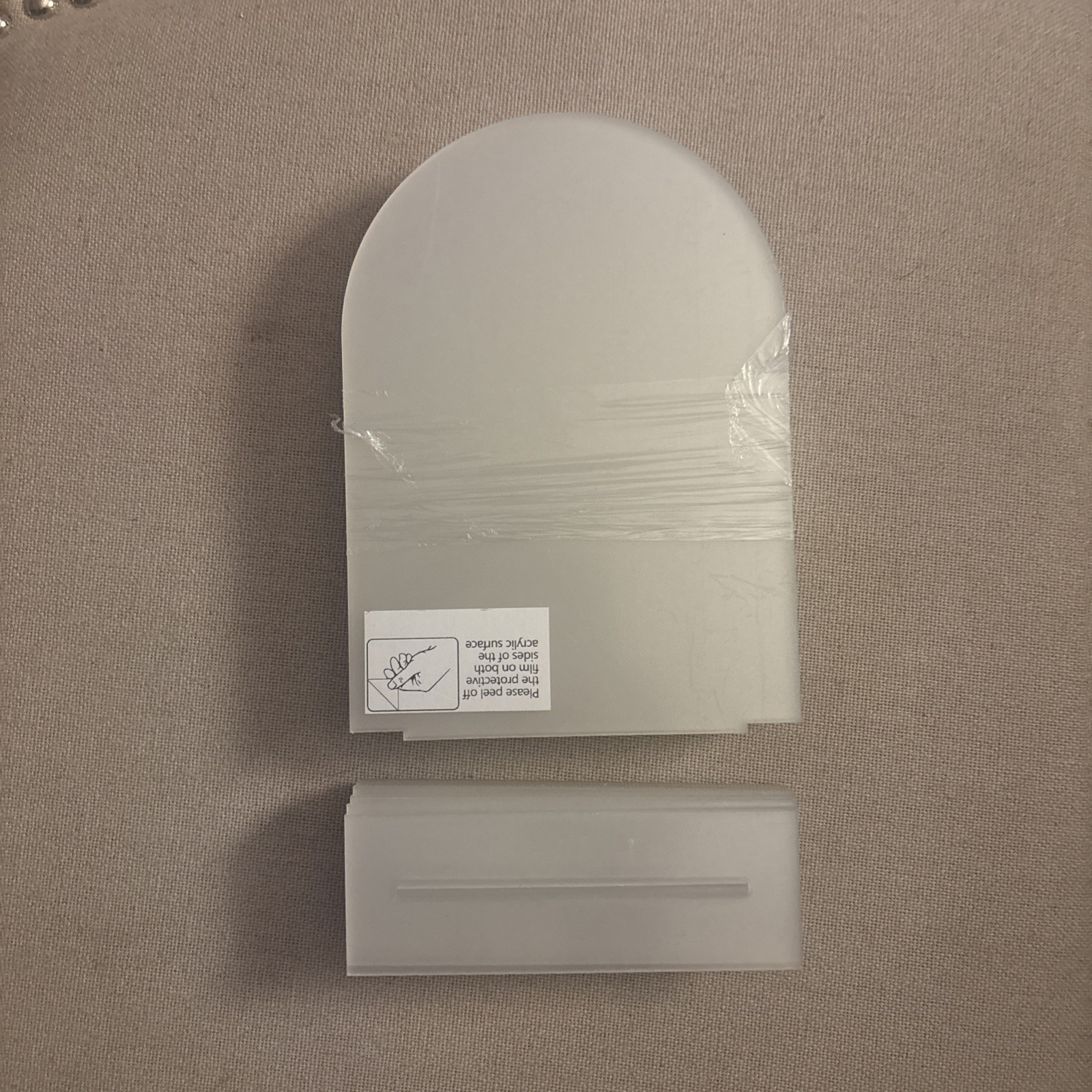 10 Pack 5×7 Inch Clear Acrylic Arch Sign Blank w/Clear Stands