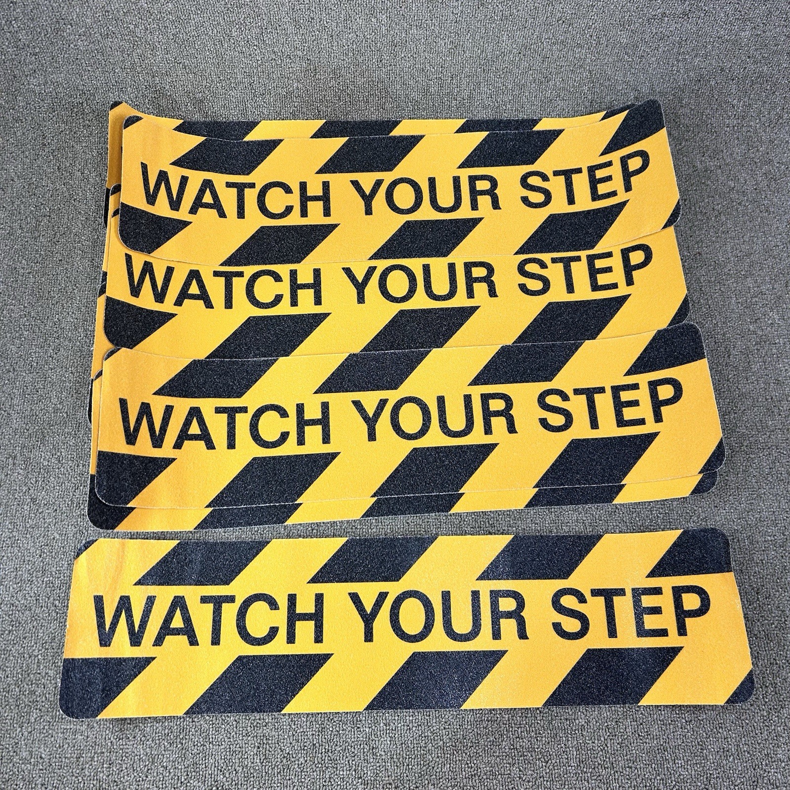 8 Pk 6″ x 24″ Watch Your Step Floor Tape Anti Slip Warning Sign Adhesive Sticker
