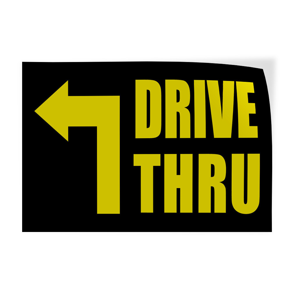 Decal Stickers Drive thru Business B Vinyl Store Sign Label Business