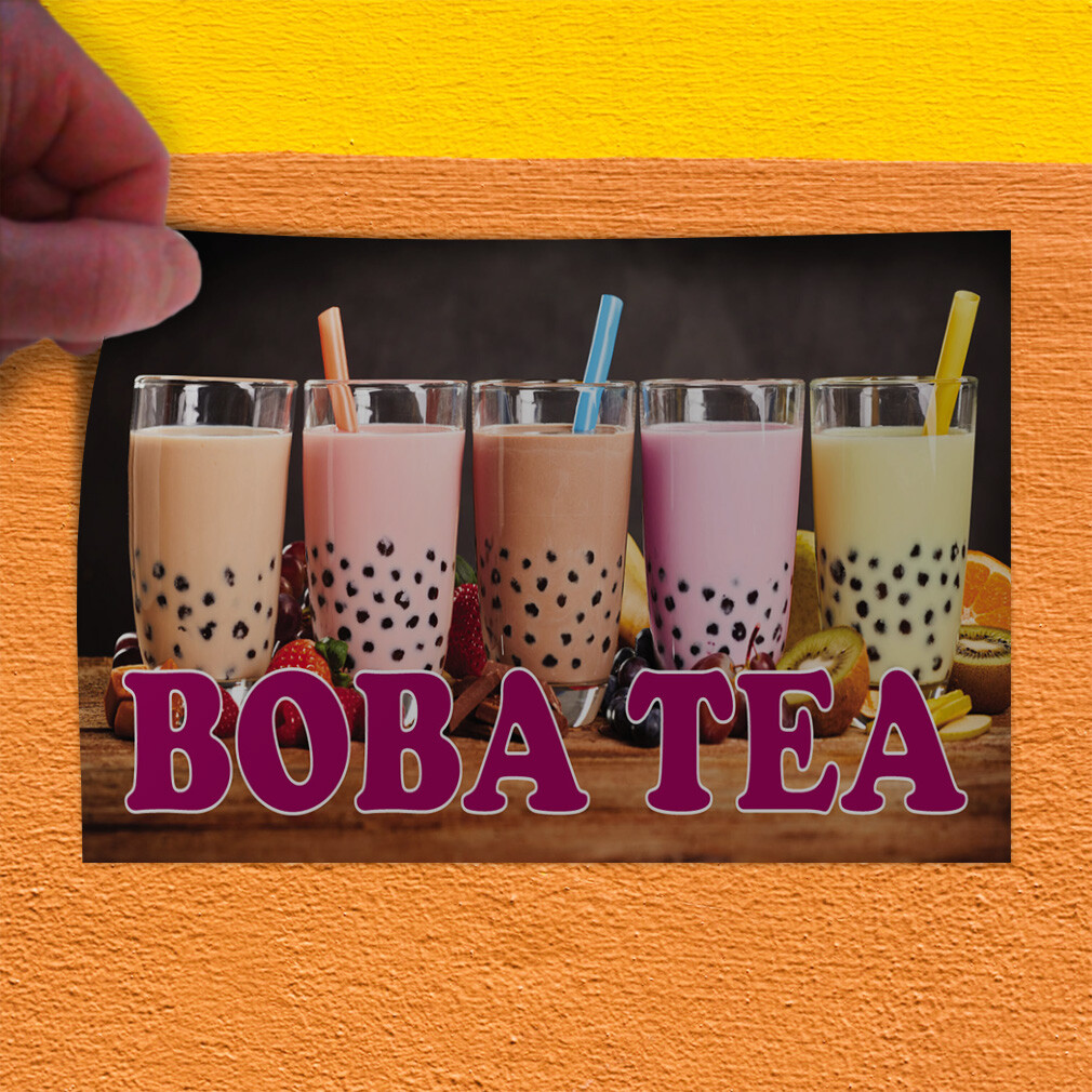 Decal Stickers Boba Tea Outdoor Advertising Printing B Vinyl Store Sign Label