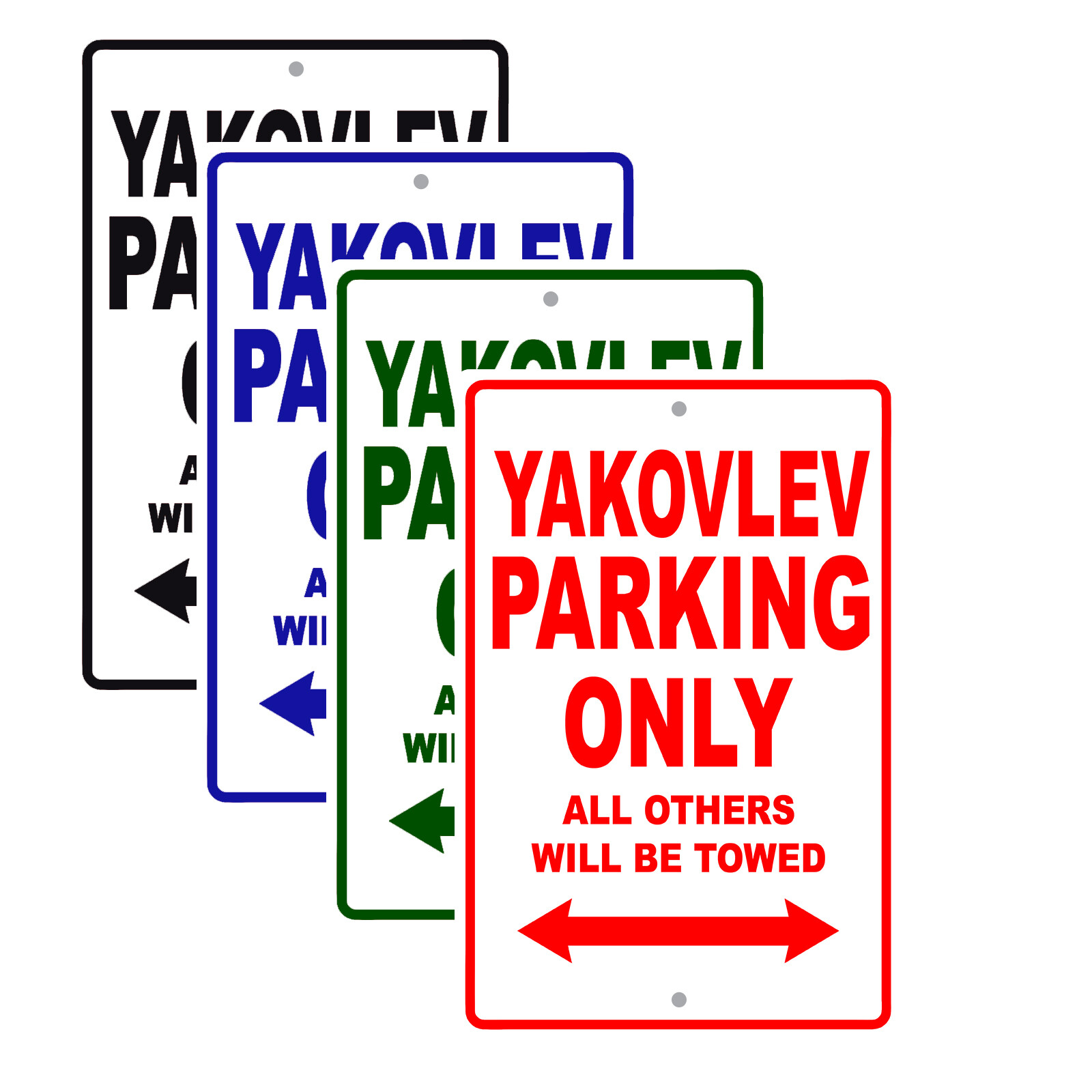 Yakovlev Parking Only Jet Aircraft Reserved Parking Notice Aluminum Metal Sign