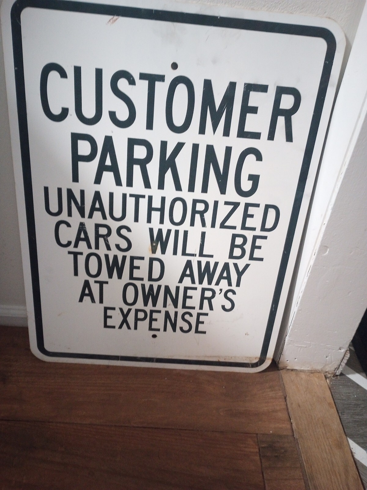 Customer Parking Only Sign Heavy Gauge Steel Large
