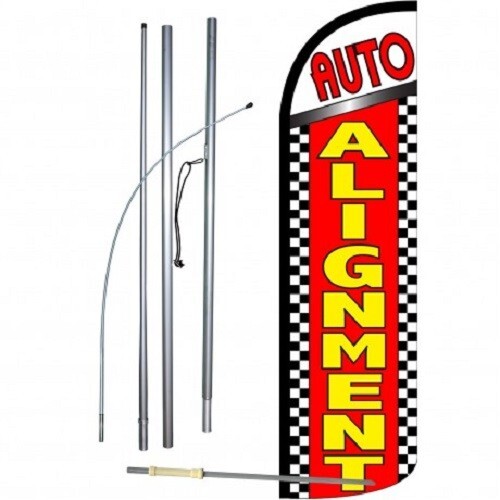 ALIGNMENT Flag Banner Sign 30% Wider SUPER SWOOPER AUTO Flutter Feather