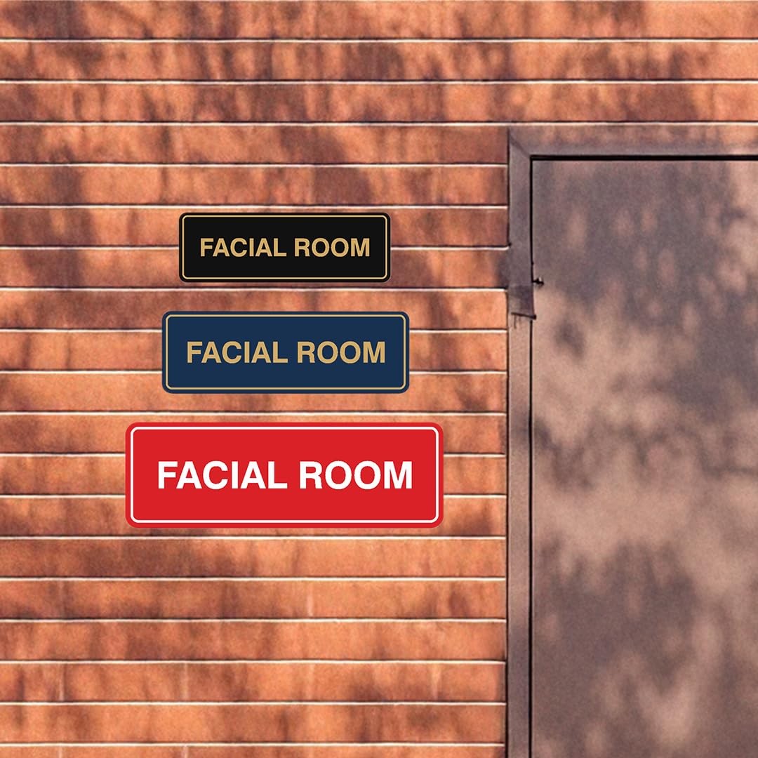 Standard Facial Room Beauty Salon Sign Black Large Door Wall Plate