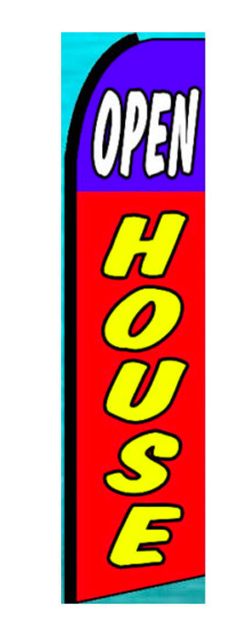 OPEN HOUSE Feather Swooper Banner Sign Flag 15′ – OPEN HOUSE-FLAG ONLY