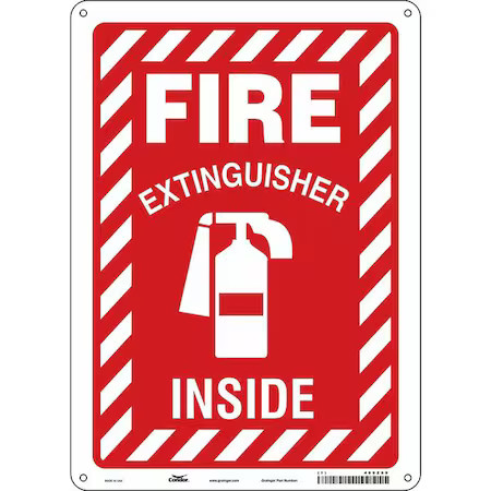 Condor 469Z80 Safety Sign, 10″ W, 14″ H, 0.055″ Thickness