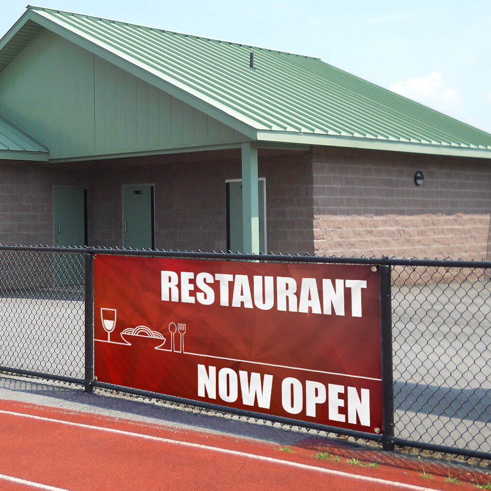 Vinyl Banner Multiple Sizes Restaurant Now Open Restaurant Cafe Bar Business