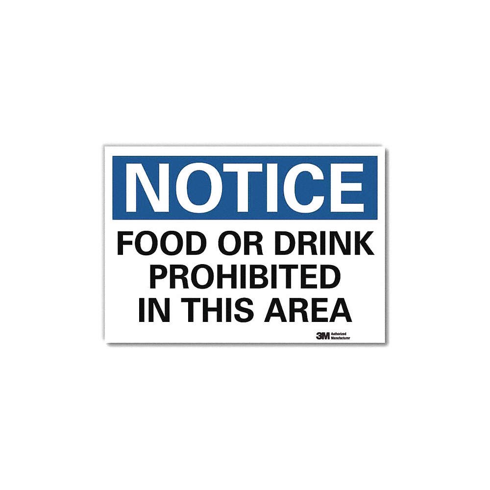LYLE U5-1230-RD_10X7 Notice Sign,7inx10in,Reflective Sheeting 34JM87
