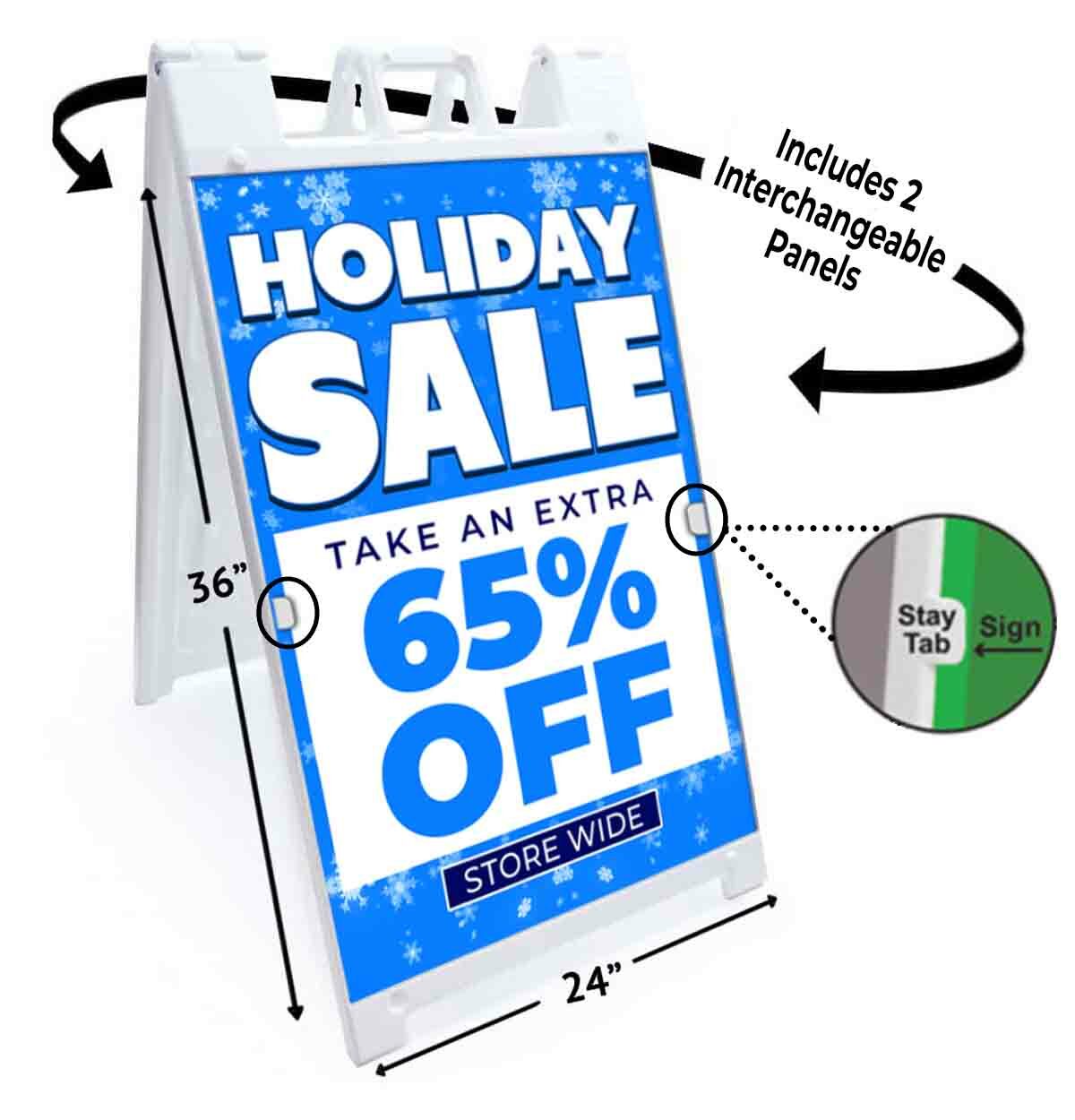 HOLIDAY SALE 65% OFF Signicade 24×36 Aframe Sidewalk Sign Banner Decal DISCOUNT