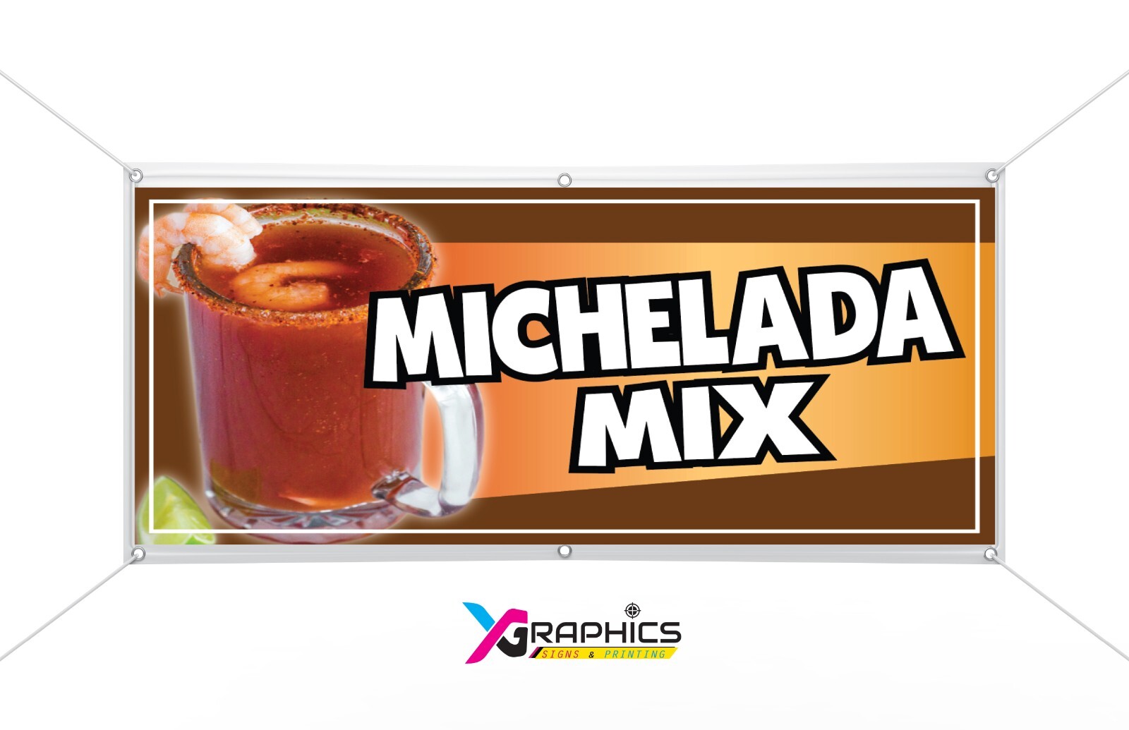 Micheladas Mix Vinyl Banner advertising Sign Full color indoor outdoor Michelada