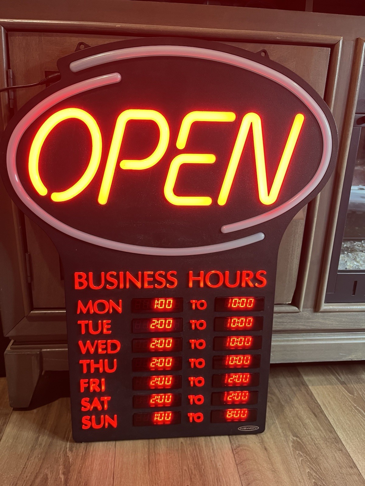 NEWON LED Light Up Open Sign