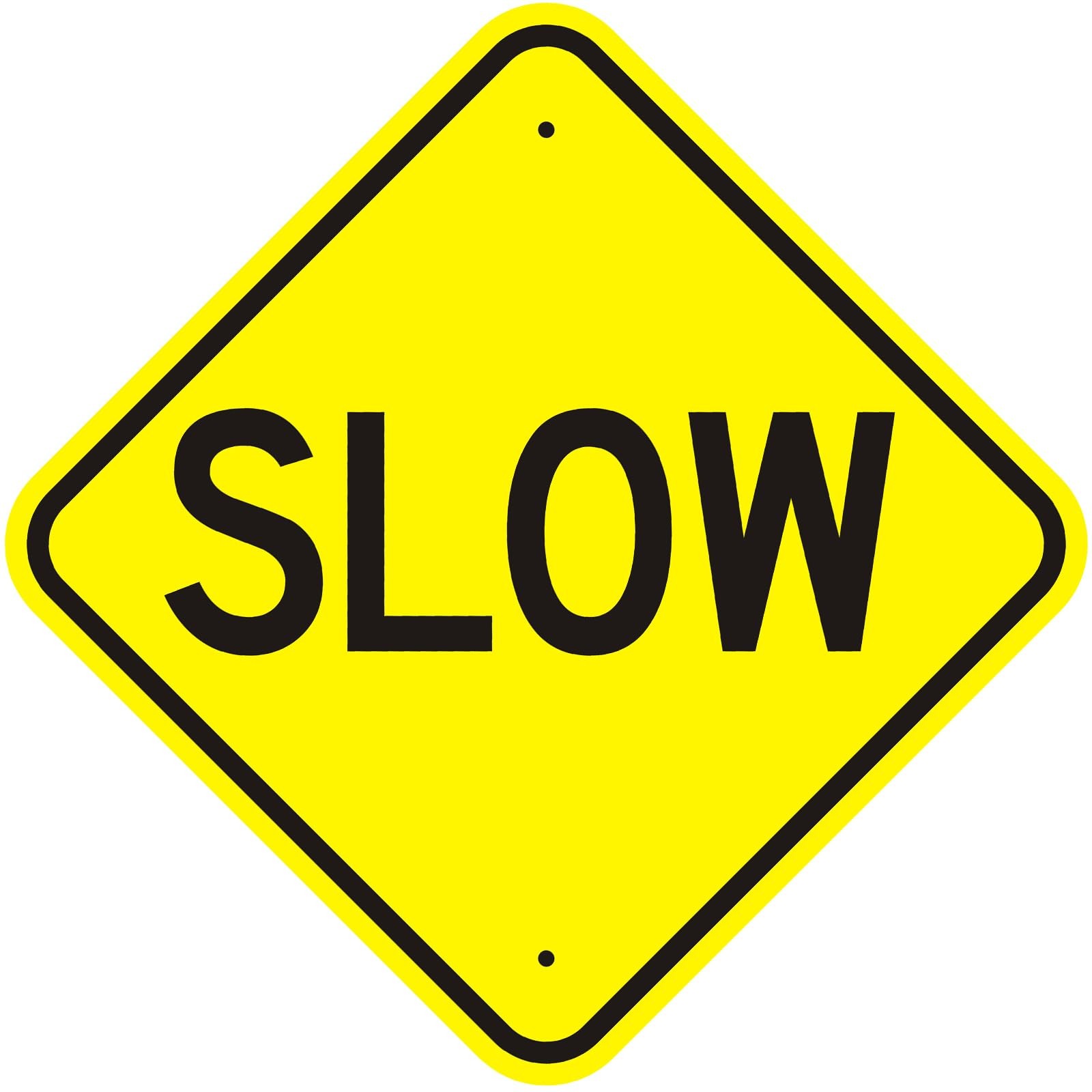 Slow Down Signs, 12″ X 12″, Reflective Rust-Free Aluminum, UV & Weatherproof,…