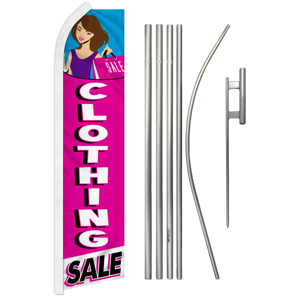 Clothing Sale Swooper Flutter Feather Advertising Flag Kit Venta de Ropa
