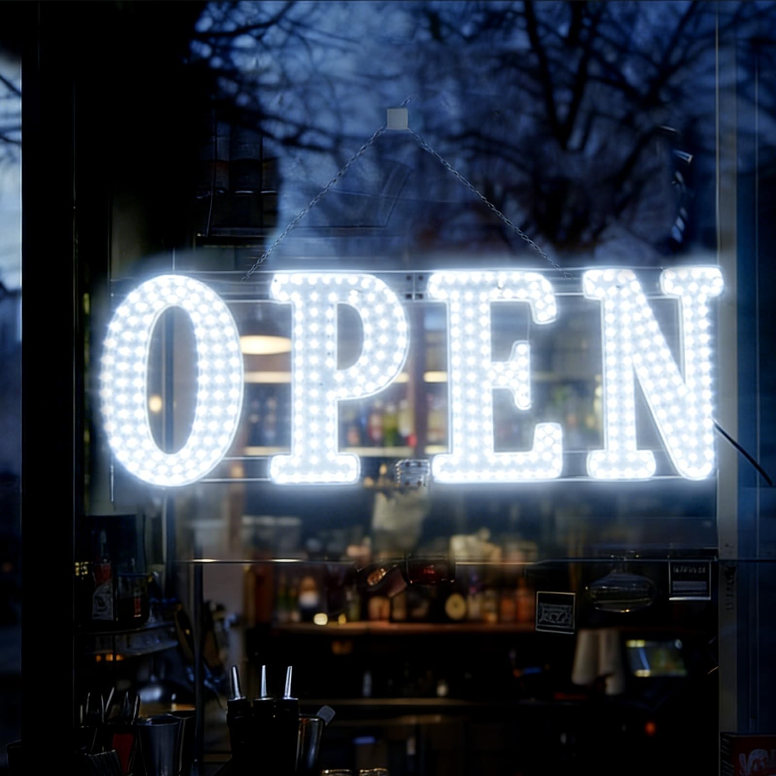 LED Open Sign for Business 30″x10″ – Timer, Remote, 10 Flash Modes & Brightness,