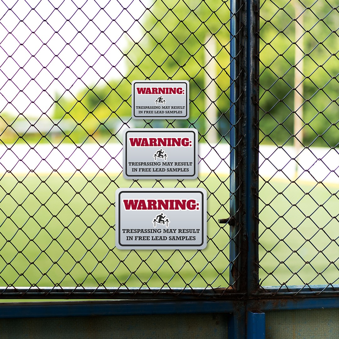 Classic Framed Plus Warning: Trespassing May Result In Free Lead Samples Sign
