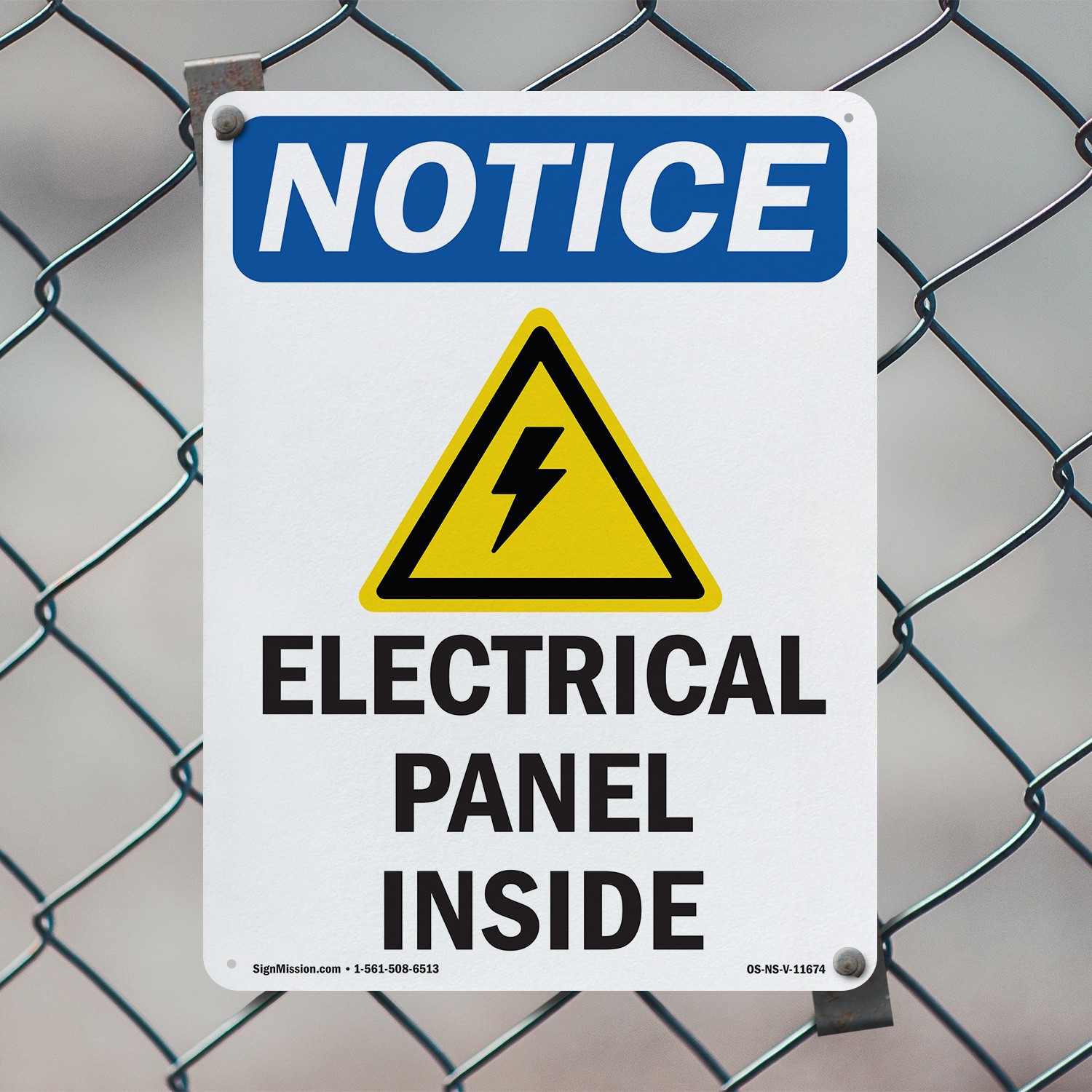 Electrical Panels Inside OSHA Notice Sign Metal, Plastic, Decal – 5 or 10 Pack