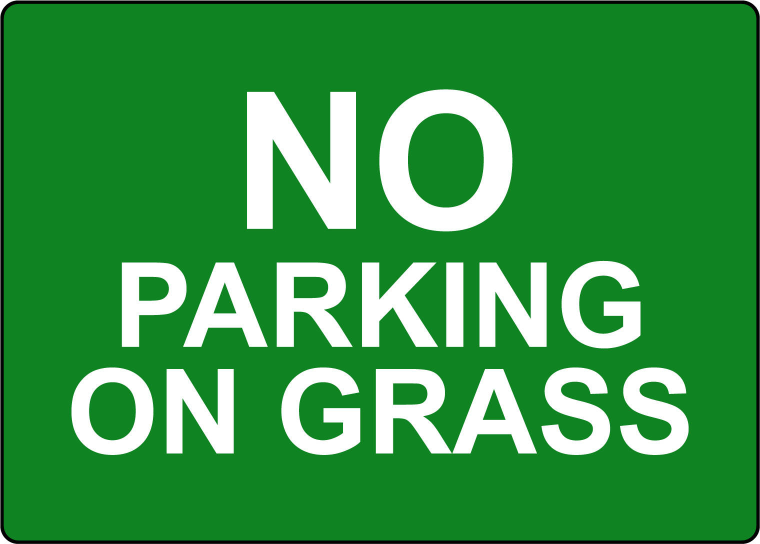 NO PARKING ON GRASS | Adhesive Vinyl Sign Decal