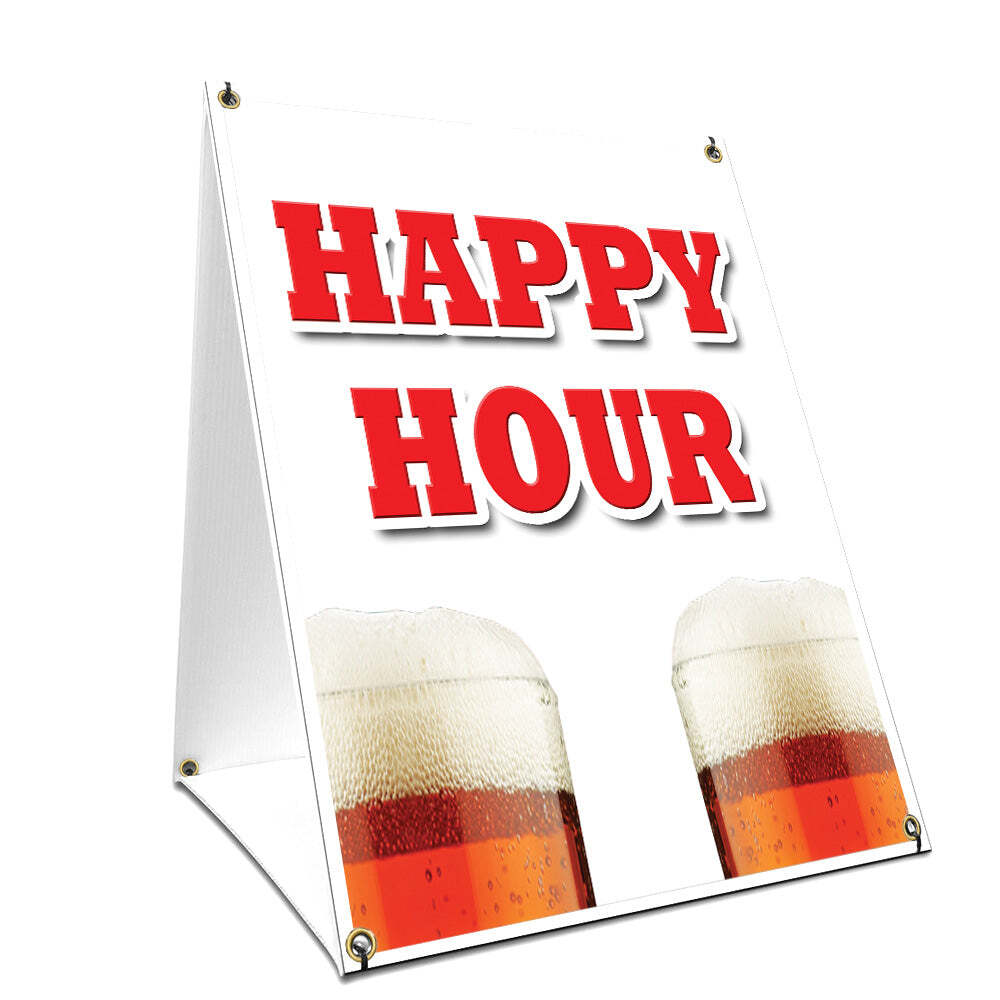 Happy Hour Yard Sign & Stake outdoor plastic coroplast window