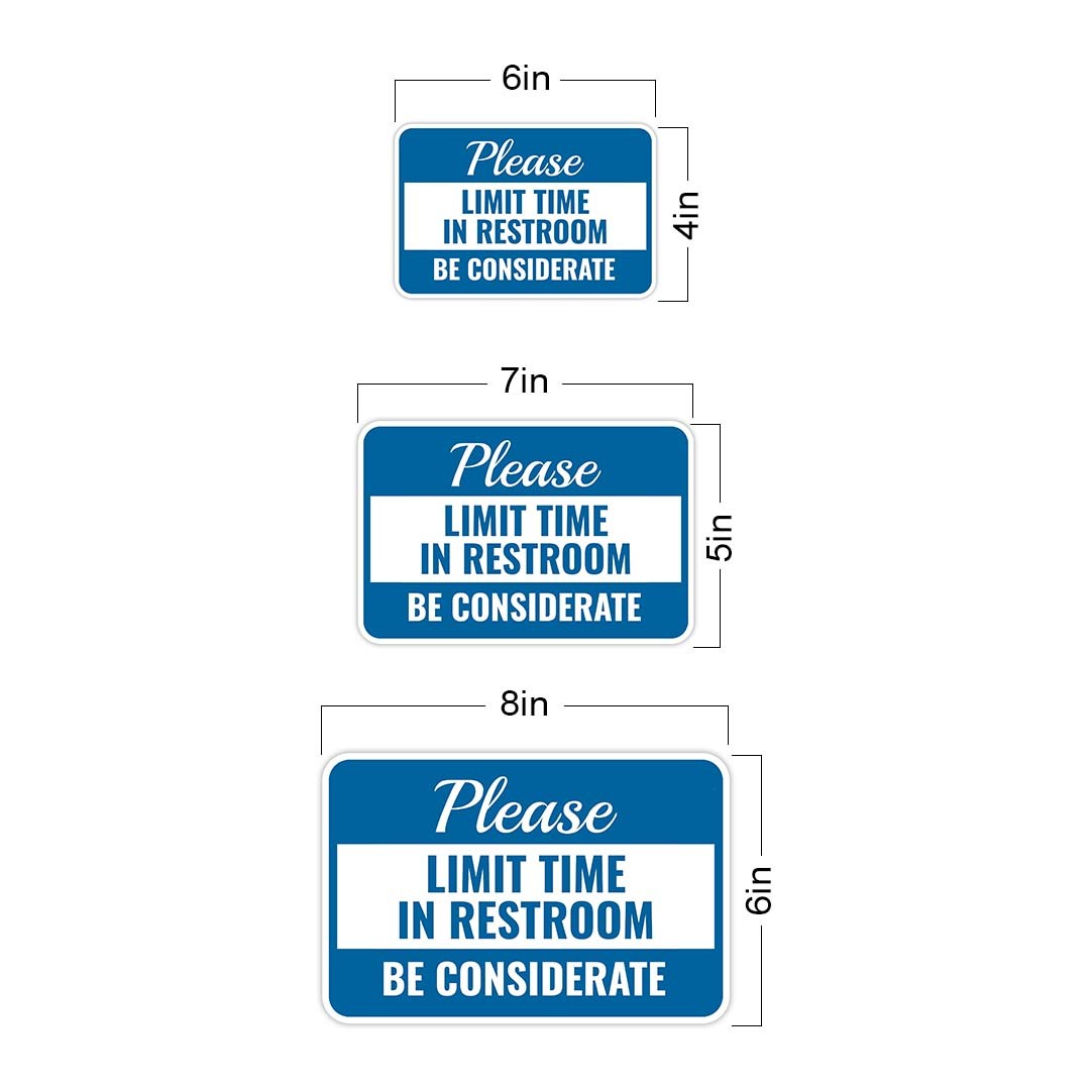 Classic Framed Plus Please Limit Time In Restroom – Be Considerate Sign