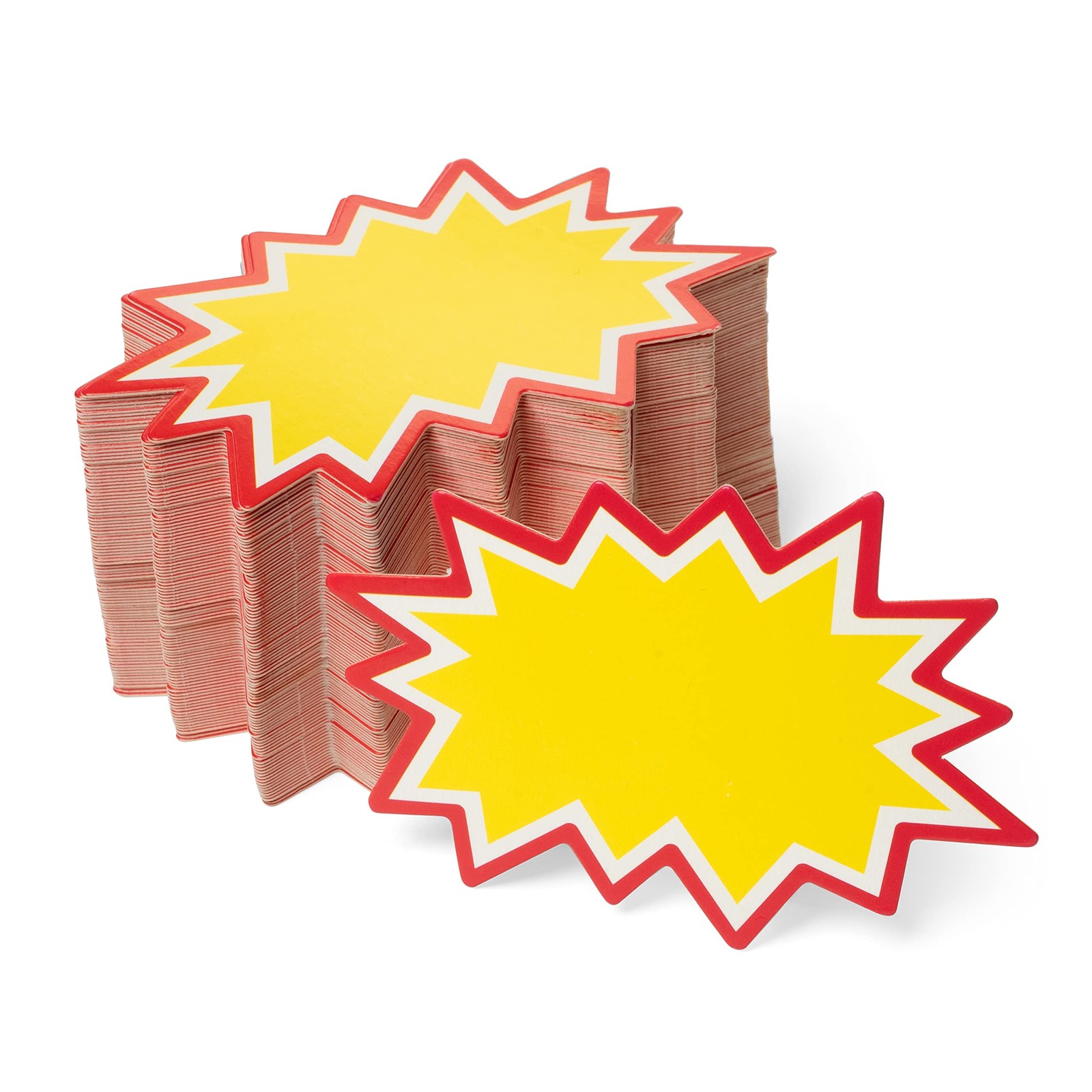 200PCS Starburst Sale Signs 2×3 Inch Price Tags Cards Stickers Yellow