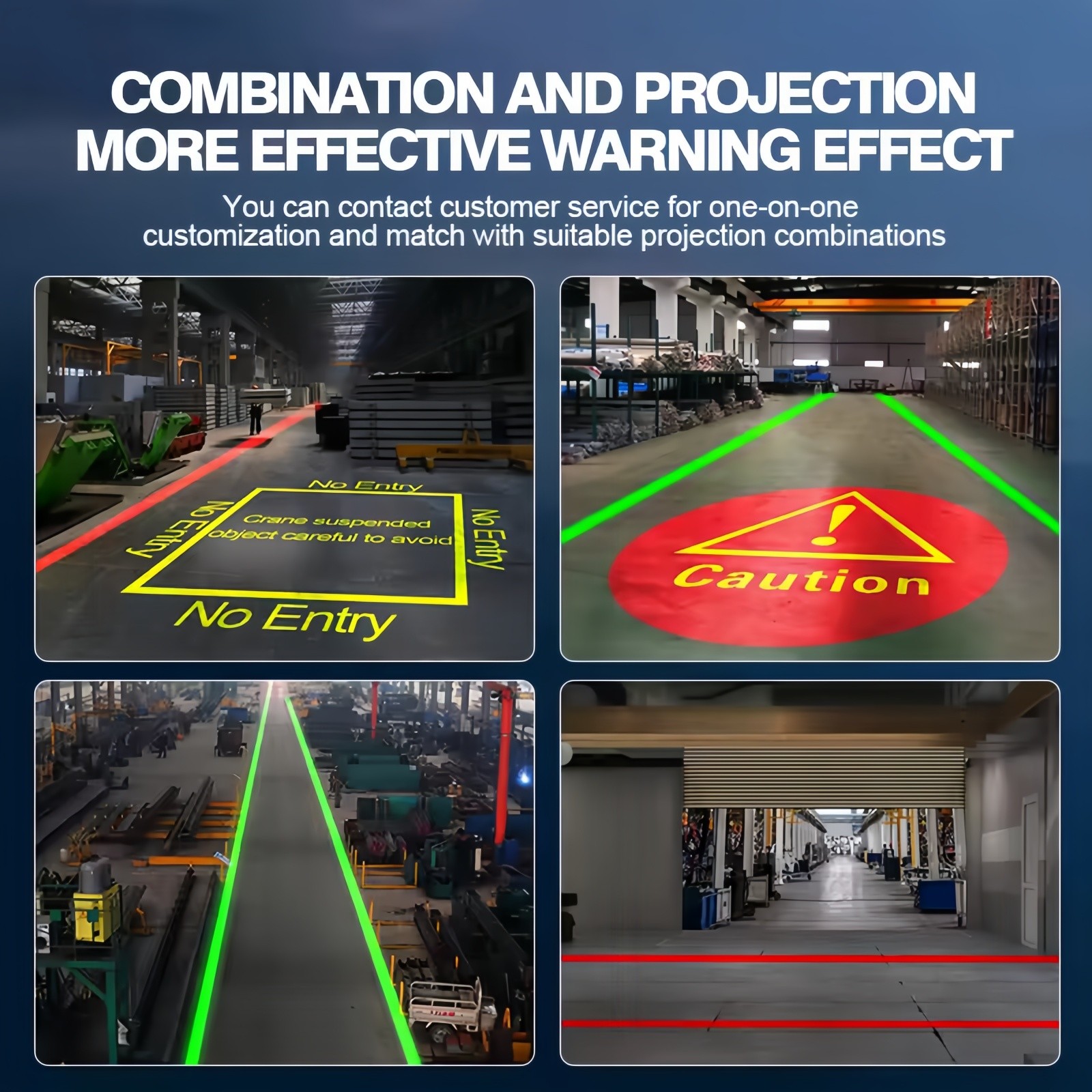 Premium 40W Yellow Line Light Laser Warning Porjector for Industrial Warehouse