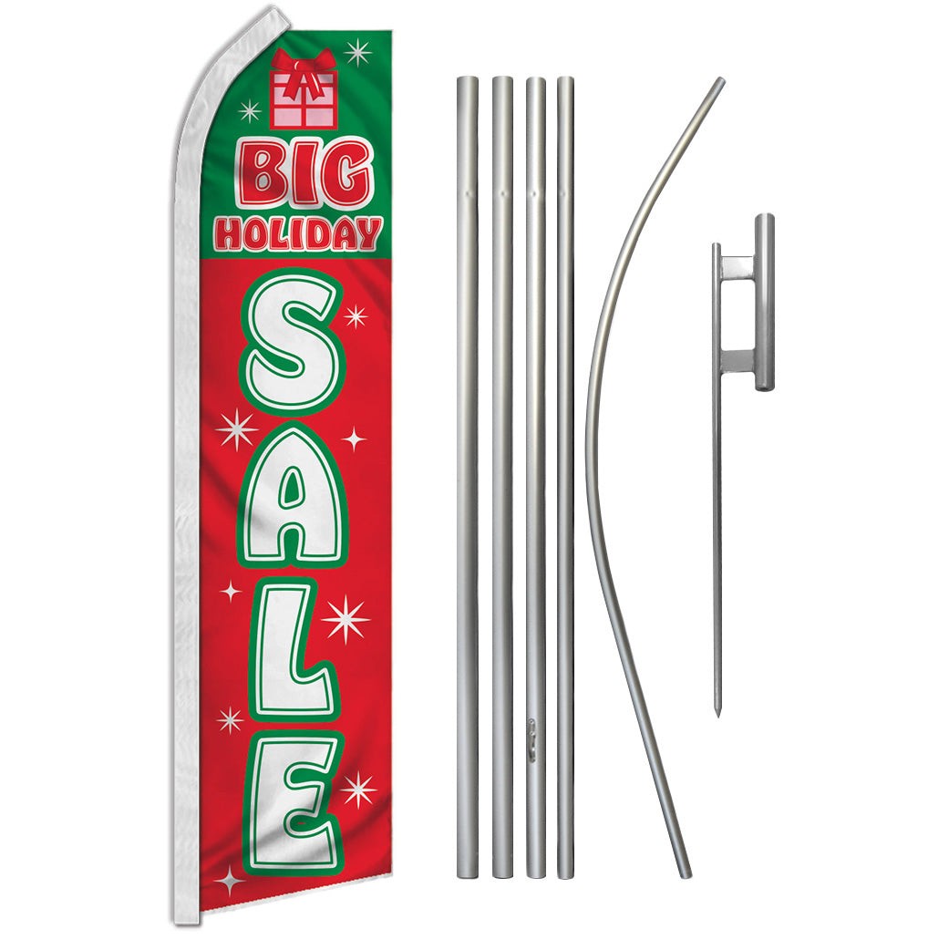 “BIG HOLIDAY SALE GIFT” Advertising Super Flag & Pole Kit discount clearance