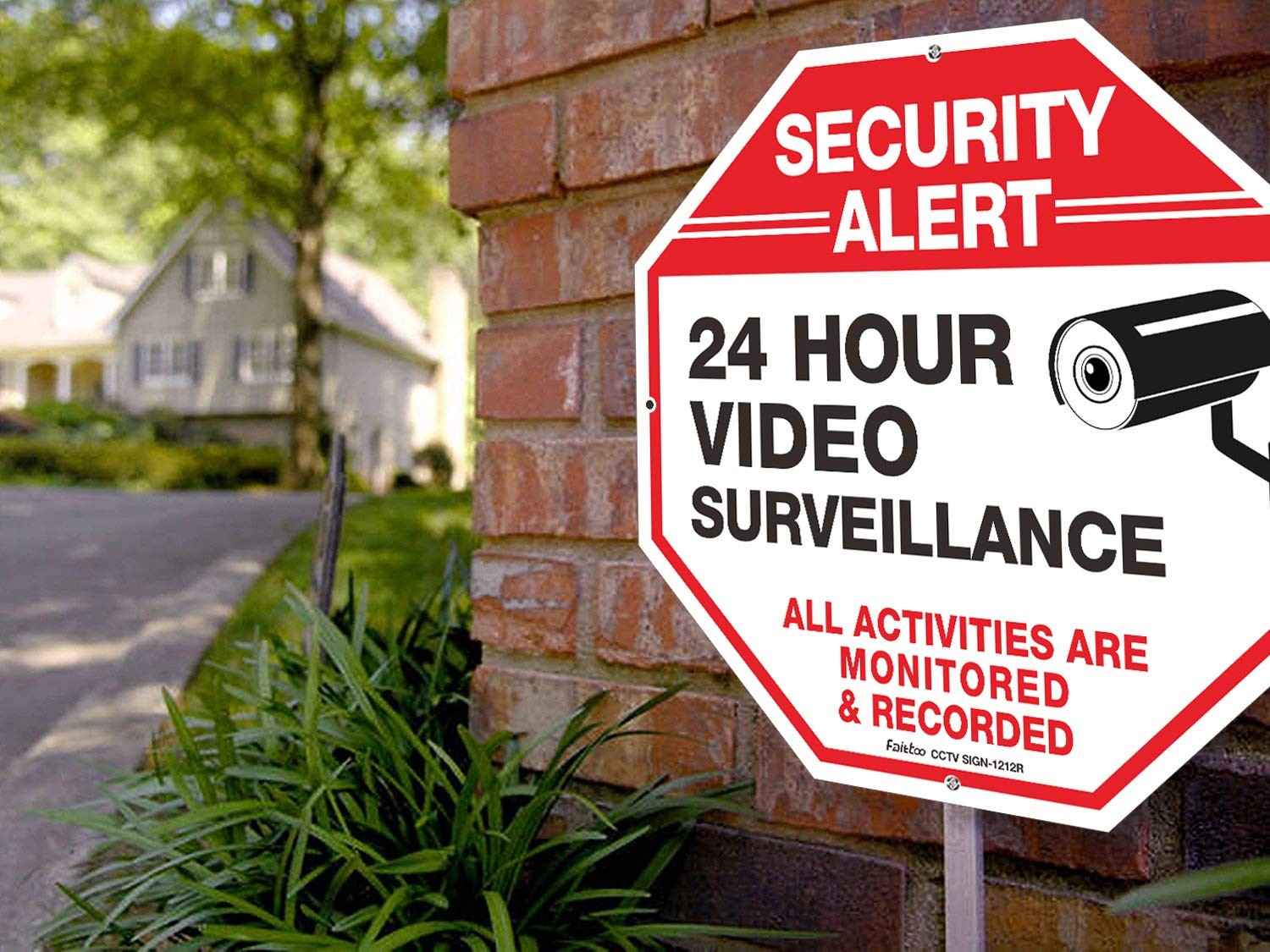 Video Surveillance Signs (2 Pack) 12 x 12 Rust Free .040 Aluminum Security Wa…