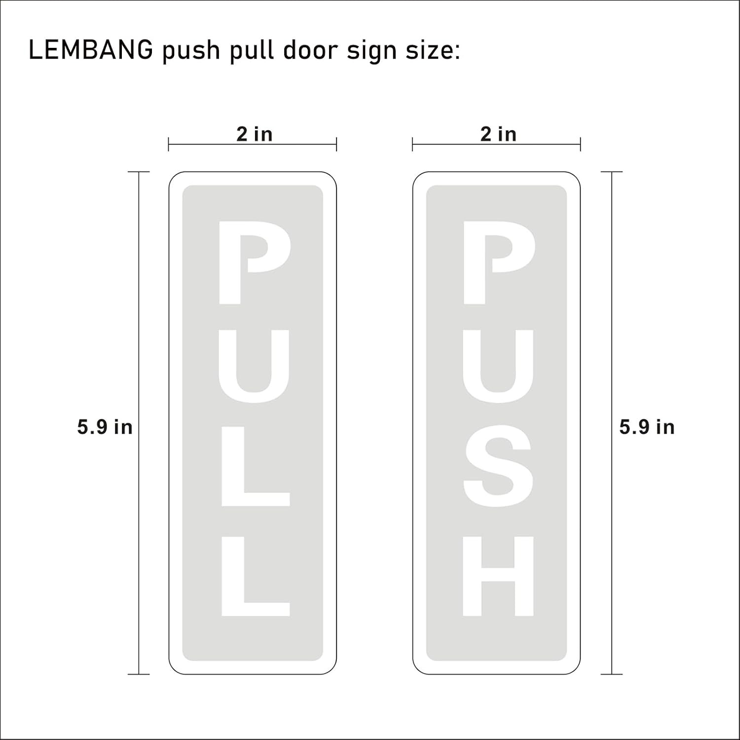 Push Pull Door Sign, Vertical,Double Layer Acrylic,Three-Dimensional,Indoor Outd