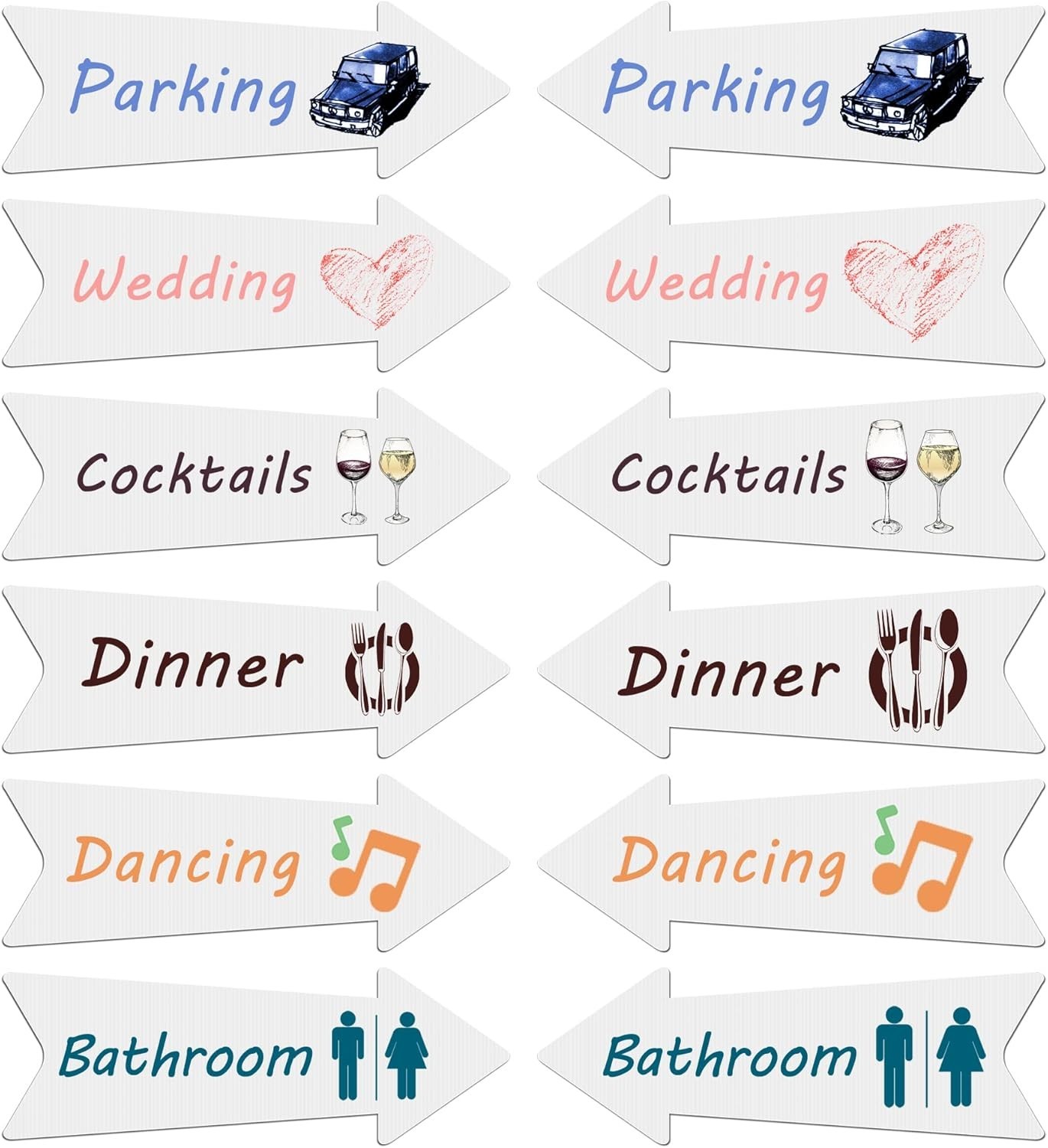 Elegant DIY Arrow Signs with Durable Stakes – 17x6in, Perfect for Celebrations