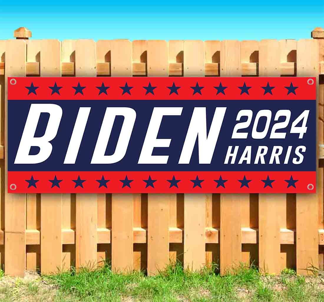 BIDEN HARRIS 2024 Banner Advertising Vinyl Flag Sign Many Sizes POLITICAL, ELECT
