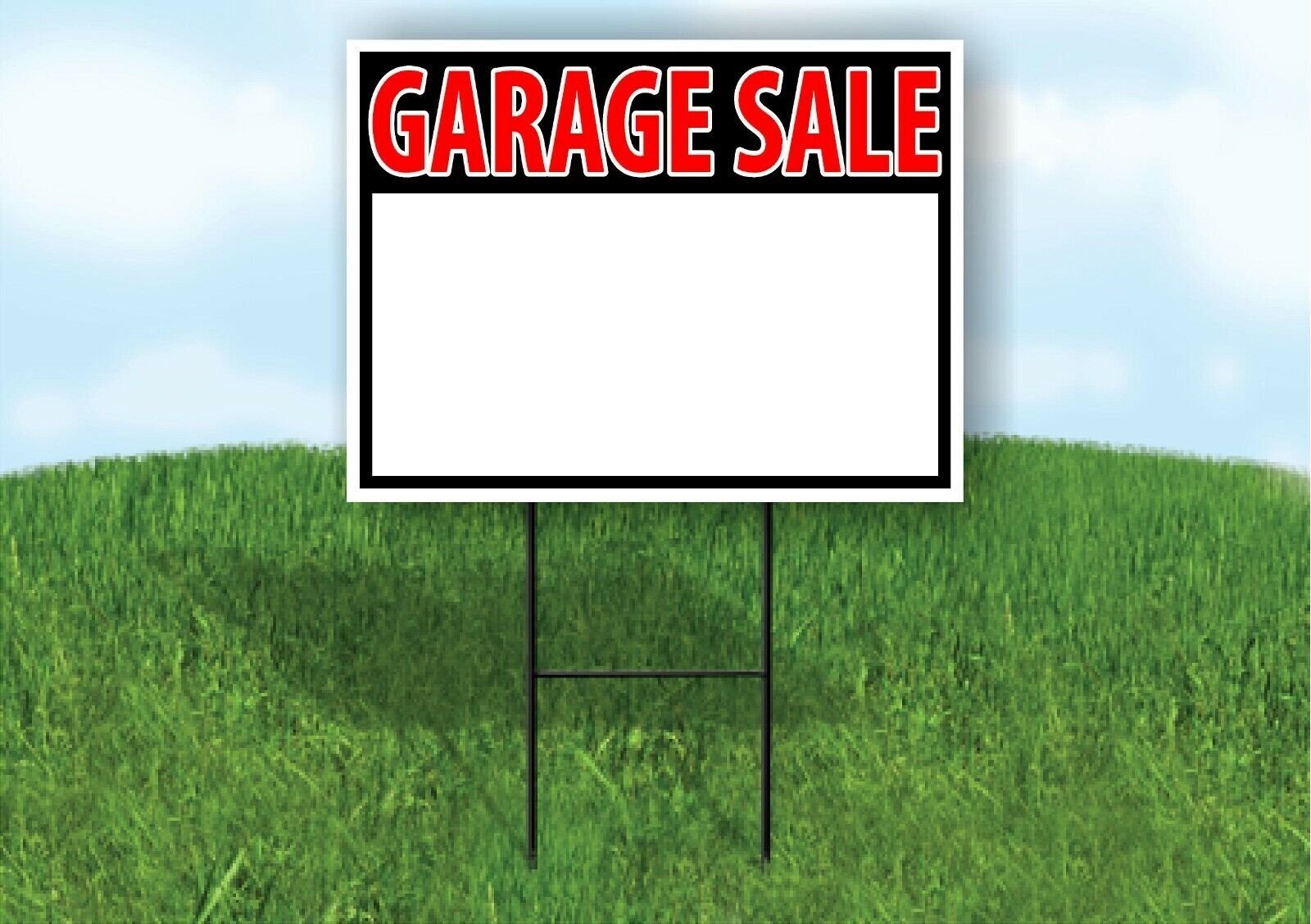 GARAGE SALE BLANK WRITE YOUR MESSAGE Yard Sign ROAD SIGN with Stand LAWN POSTER