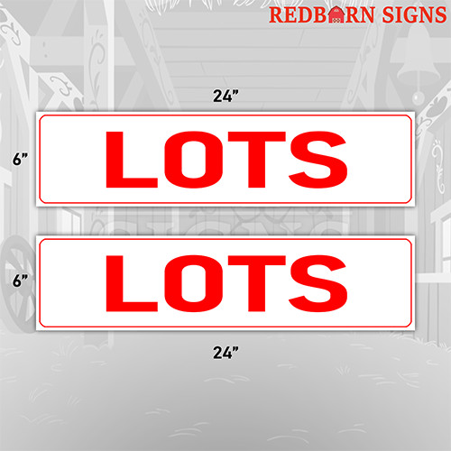 Lots 6″x24″ REAL ESTATE RIDER SIGNS Double Sided 2PK – Highly Visible & Durable