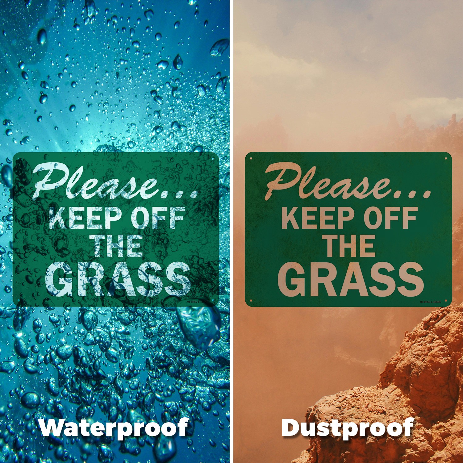 Please…Keep Off The Grass Trespassing Property Aluminum OSHA Sign 5/10 Pack