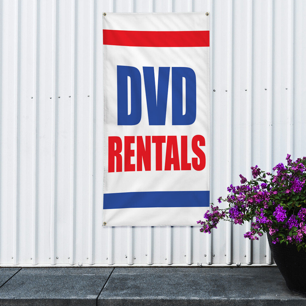 Vertical Vinyl Banner Multiple Sizes Dvd Rentals Business Outdoor