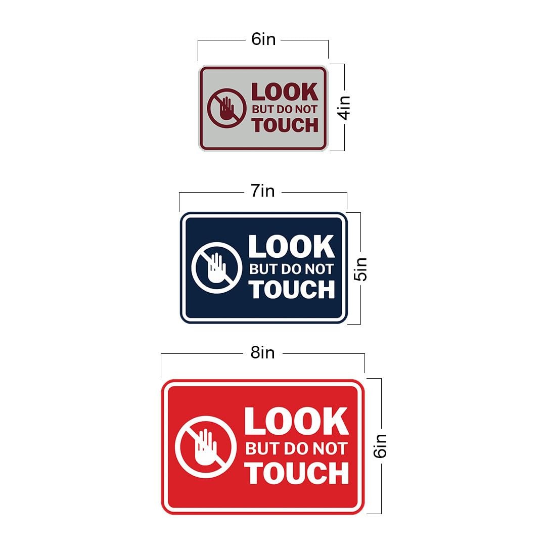 Classic Framed Look, But Do Not Touch Sign Black – Small