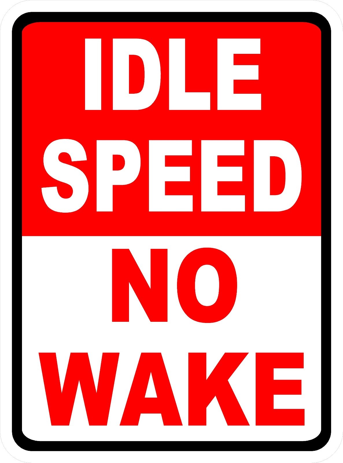 Idle Speed No Wake Sign. Size Options. Zone Slow Boat Wakes Boats Boating Speeds